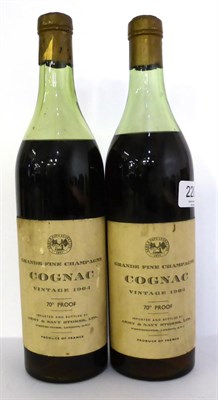 Lot 2205 - Grande Fine Champagne Cognac 1904, Imported and Bottled by Army & Navy Stores Ltd, no capacity...