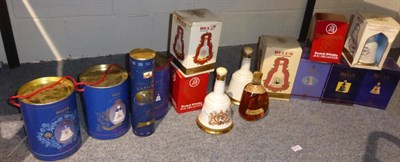 Lot 2219 - Bells Decanters: eleven assorted decanters, some boxed (some low levels); Dimple; Rutherford's...