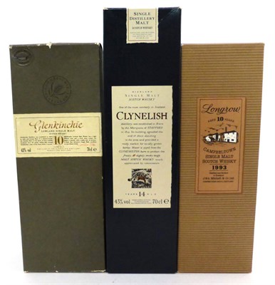 Lot 2228 - Clynelish 14 Year Old Flora and Fauna Series, 70cl, 43%; Longrow 1993 10 Year Old, 70cl, 46%;...