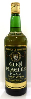 Lot 2230 - Glen Flagler 8 Year Old - Green and Gold Labels, 750ml, 40% U: good fill level, small tear to...