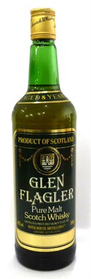 Lot 2231 - Glen Flagler 8 Year Old - Green and Gold Labels, 750ml, 40% U: good fill level, small tear to...