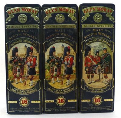 Lot 2232 - Glen Moray 16 Year Old - Scotland's Historic Highland Regiments: The Black Watch (x2), The...