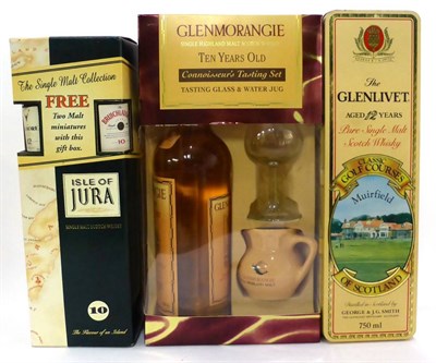 Lot 2238 - Glenmorangie 10 Year Old Connoisseur's Tasting Set, with glass and jug, 70cl, 40%, in...