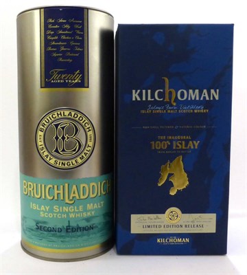 Lot 2247 - Kilchoman Inaugural Limited Edition Release,  70cl, 50%, in original carton; Bruichladdich 20...