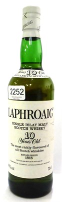 Lot 2252 - Laphroaig 10 Year Old - Pre Royal Warrant, 70cl, 40%