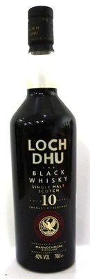 Lot 2254 - Loch Dhu 10 Year Old The Black Whisky, produced and distilled by Mannochmore Distillery, 70cl, 40%