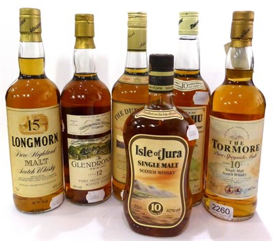 Lot 2260 - Old Style 75cl Bottlings Comprising: Tamdhu 10 Year Old, 40%; Isle of Jura 10 Year Old, 40%;...