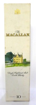 Lot 2271 - The Macallan 10 Year Old - Old Style Cream Label and Box, 70cl, 40%