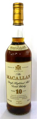 Lot 2273 - The Macallan 10 Year Old - Old Style Cream Label, 70cl, 40%