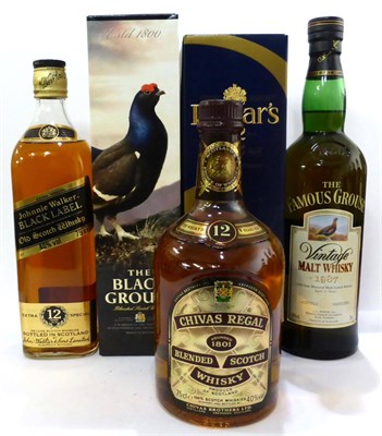 Lot 2284 - A Mixed Parcel of Blended Whisky Comprising: Johnnie Walker Black Label; The Famous Grouse...