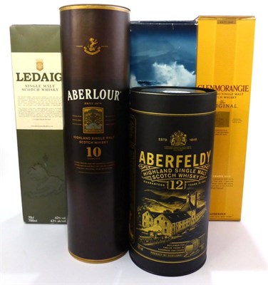 Lot 2290 - A Mixed Parcel of Single Malt Whisky Comprising: Glenmoranige 10 Year Old; The Glenlivet 12...