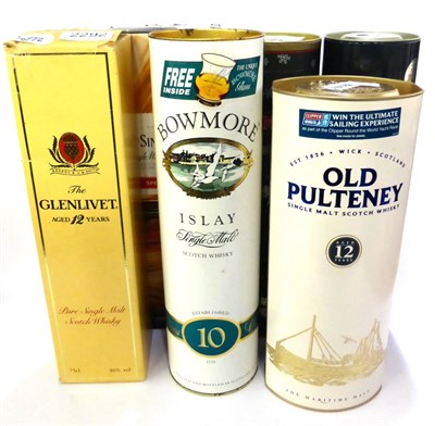 Lot 2292 - A Mixed Parcel of Single Malt Whisky Comprising: Old Pulteney 12 Year Old; Bowmore 10 Year Old;...