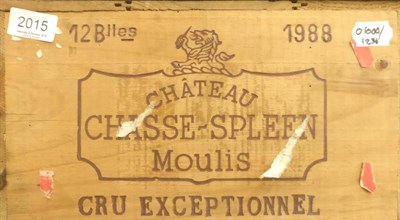 Lot 2015 - Chateau Chasse-Spleen 1988, Moulis-en-Medoc, owc (twelve bottles)