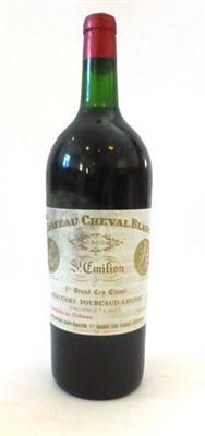 Lot 2018 - Chateau Cheval Blanc 1969, Saint-Emilion Grand Cru, magnum U: into neck, slightly soiled label