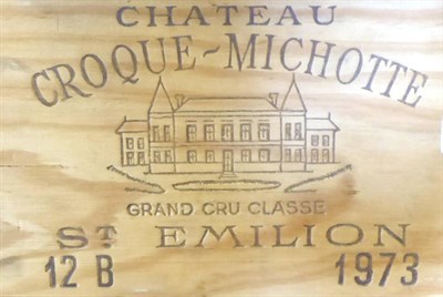 Lot 2023 - Chateau Croque-Michotte 1973, Saint-Emilion Grand Cru, owc (twelve bottles)