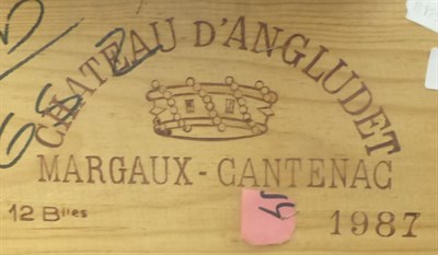 Lot 2024 - Chateau d'Angludet 1987, Margaux, owc (twelve bottles)