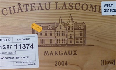 Lot 2076 - Chateau Lascombes 2004, Margaux, owc (twelve bottles)