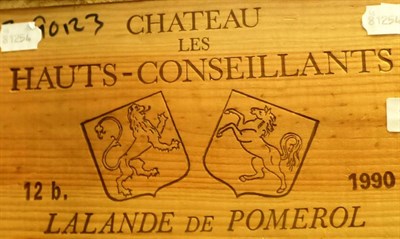 Lot 2092 - Chateau Les Hauts Conseillants 1990, Lalande-de-Pomerol, owc (twelve bottles)