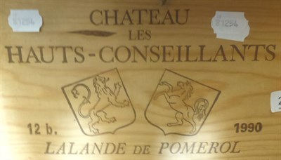 Lot 2094 - Chateau Les Hauts Conseillants 1990, Lalande-de-Pomerol, owc (twelve bottles)