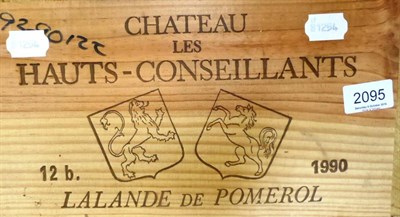 Lot 2095 - Chateau Les Hauts Conseillants 1990, Lalande-de-Pomerol, owc (twelve bottles)