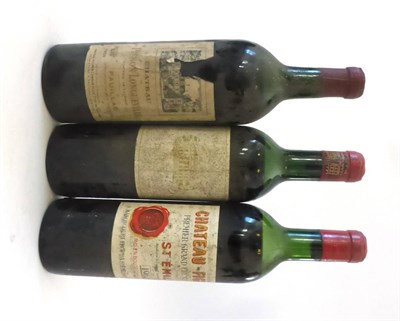 Lot 2110 - Chateau Margaux 1955, Margaux; Chateau Pichon Longuville Comtesse de Lalande 1955, Pauillac;...