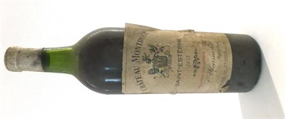 Lot 2114 - Chateau Montrose 1955, St Estephe U: upper shoulder, bin soiled and torn label