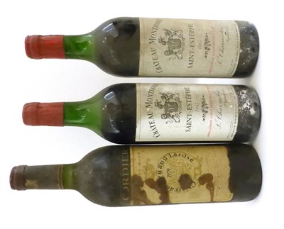 Lot 2116 - Chateau Montrose 1967, St Estephe (x2); Chateau Gruaud Larose 1979, St Julien (three bottles)...