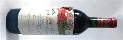 Lot 2125 - Chateau Mouton Rothschild 1989, Pauillac U: into neck, soiled and torn label