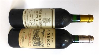 Lot 2132 - Chateau Pichon Longueville Comtesse de Lalande 1987, Pauillac; Chateau le Serre 1996, St...