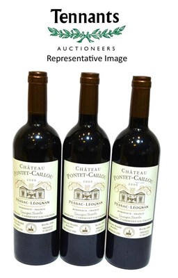 Lot 2137 - Chateau Pontet Caillou 2006, Pessac-Leogan (x12) (twelve bottles