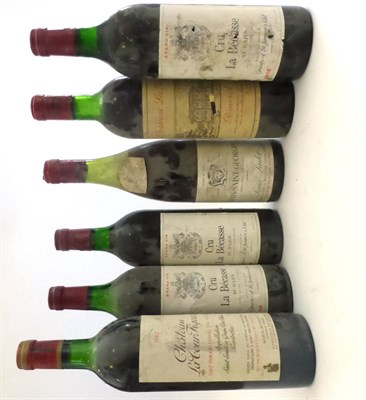 Lot 2171 - A Mixed Parcel Including: Cru La Becasse 1970 (x3) (seven bottles) U: viewing essential