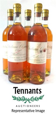 Lot 2228 - Chateau Climens 1966, Sauternes (x15) (fifteen bottles) U: into neck or top shoulder, some...