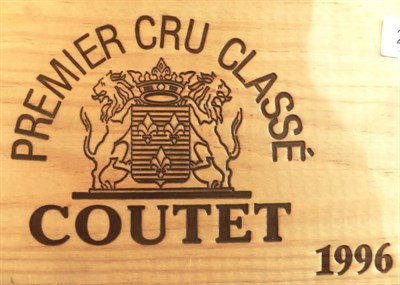 Lot 2234 - Chateau Coutet 1996, Barsac, owc (twelve bottles)