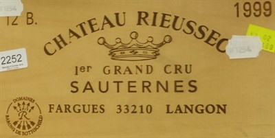 Lot 2252 - Chateau Rieussec 1999, Sauternes, owc (twelve bottles)