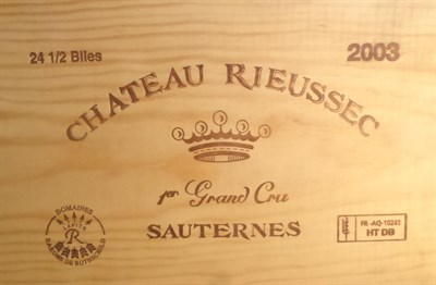 Lot 2255 - Chateau Rieussec 2003, Sauternes, half bottles, owc (twenty four half bottles)