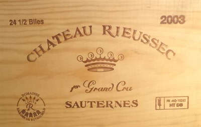 Lot 2256 - Chateau Rieussec 2003, Sauternes, half bottles, owc (twenty four half bottles)