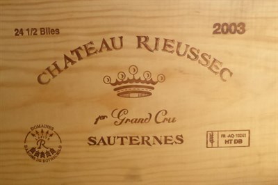 Lot 2257 - Chateau Rieussec 2003, Sauternes, half bottles, owc (twenty four half bottles)