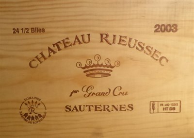 Lot 2258 - Chateau Rieussec 2003, Sauternes, half bottles, owc (twenty four half bottles)