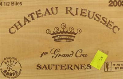 Lot 2259 - Chateau Rieussec 2003, Sauternes, half bottles, owc (twenty four half bottles)