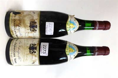 Lot 2273 - Paul Jaboulet Aine Hermitage La Chapelle 1983 (x2) (two bottles) U: 1.2cm, 2.2cm, tatty labels