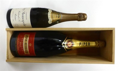 Lot 2289 - Heidsieck Dry Monopole Reserved For England Circa 1950's; Piper heidsieck NV Magnum (two bottle)