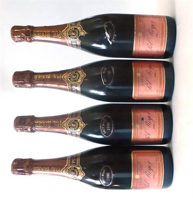 Lot 2306 - Pol Roger Rose 1990, vintage champagne (x4) (four bottles)