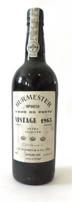 Lot 2353 - Burmester 1963, vintage port U: into neck