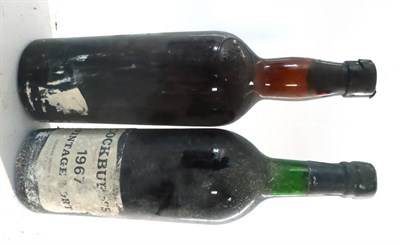 Lot 2387 - Quinta Do Noval 1955, vintage port; Cockburn 1967, vintage port  U: upper shoulder, no label,...