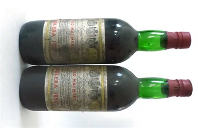 Lot 2394 - Tarquinio Torquato da Camara Lomelino Malmsey Vintage 1853 (x2) (two bottles) U: top shoulder,...