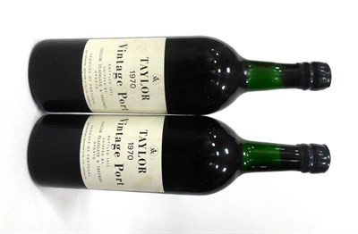 Lot 2398 - Taylor 1970, vintage port (x2) (two bottles) U: top shoulder