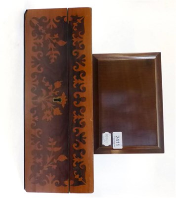 Lot 2411 - A Marquetry Cigar Humidor and A Cigar Box (2)