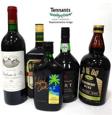 Lot 2423 - A Mixed Parcel of Assorted Spirits, Wine and Fortified Wine (two boxes) U: viewing essential