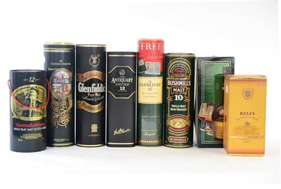 Lot 2424 - A Mixed Parcel of Single Malt Whisky, Blended Whisky and Spirits (eight bottles)