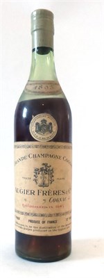 Lot 2430 - Augier Freres & Co 1893 Grande Champagne Cognac, 70 proof U: 7cm from base of capsule